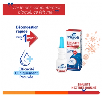 Stérimar Sinusite Nez Très Bouché Spray Valve Dès 6 Ans 20 ml