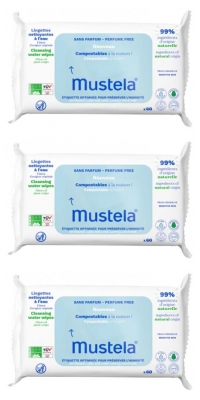 Mustela Lingettes Nettoyantes Biodégradables Sans Parfum Pack Économique