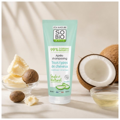 Léa Nature SO BIO étic Après-Shampoing Tous Types de Cheveux Biologique 200 ML