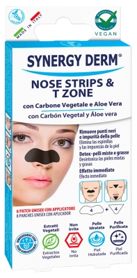 Incarose Synergy Derm Patchs Nez et Zone T au Charbon Végétal 8 Patchs