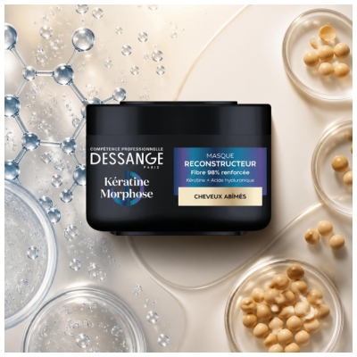 Dessange Kératine Morphose Masque Reconstructeur pour les Cheveux Abîmés 280 ml