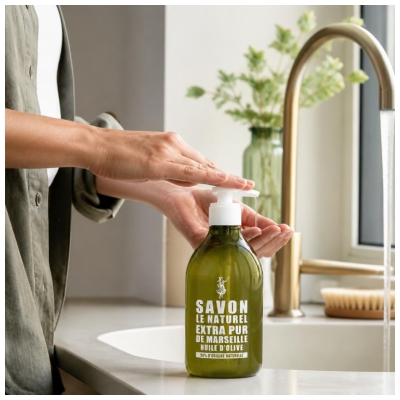 Savon Le Naturel Extra Pur de Marseille à l'Huile d'Olive Recharge 500 ML