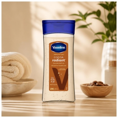 Vaseline Cocoa Radiant Huile Corps Beurre de Cacao 200 ml