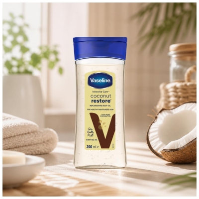 Vaseline Coconut Restore Huile Corps Noix de Coco 200 ml
