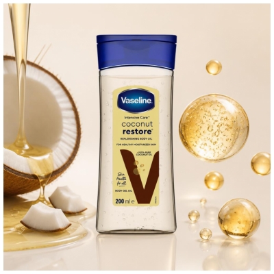 Vaseline Coconut Restore Huile Corps Noix de Coco 200 ml