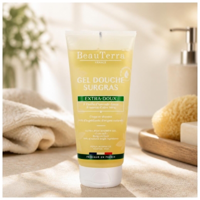 BeauTerra Gel Douche Surgras 2en1 Extra-Doux 200 ml 
