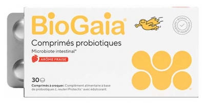 BioGaia L.Reuteri ProTectis Probiotique Arôme Fraise 30 Comprimés