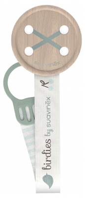 Suavinex Birdies Attache-Sucette Ruban Dès 0 Mois - Couleur : Vert