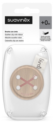 Suavinex Birdies Attache-Sucette Ruban Dès 0 Mois - Couleur : Rose