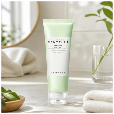 Skin1004 Madagascar Centella Tea Trica BHA Mousse Nettoyante Exfoliante 125 ml