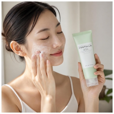 Skin1004 Madagascar Centella Tea Trica BHA Mousse Nettoyante Exfoliante 125 ml