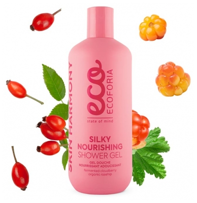 Ecoforia Skin Harmony Silky Nourishing Gel Douche Nourrissant Adoucissant Mûre & Rose Musquée 400 ml