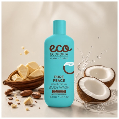 Ecoforia Skin Harmony Pure Peace Gel Douche Apaisant Chocolat & Coco 400 ml