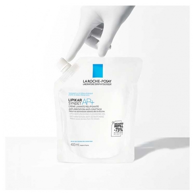 La Roche-Posay Lipikar Syndet Ap+ Crème Lavante Relipidante Éco-Recharge 400 ml