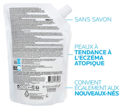 La Roche-Posay Lipikar Syndet Ap+ Crème Lavante Relipidante Éco-Recharge 400 ml