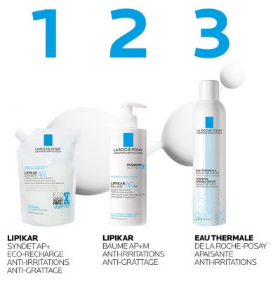 La Roche-Posay Lipikar Syndet Ap+ Crème Lavante Relipidante Éco-Recharge 400 ml