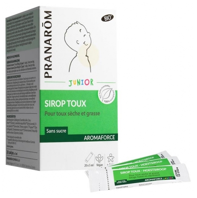 Pranarôm Aromaforce Junior Sirop Toux Bio 20 x 5 ml