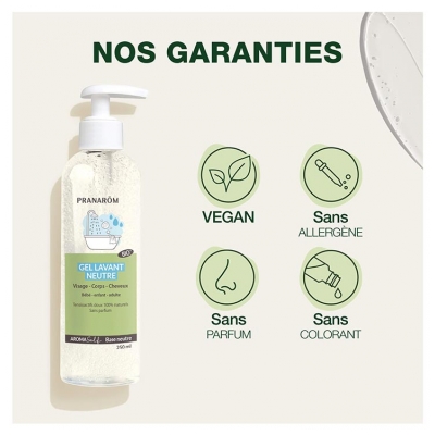 Pranarôm Aromaself Gel Lavant Neutre Visage Corps Cheveux Bio 250 ml