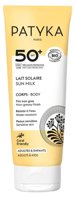 PATYKA Lait Solaire Corps SPF50+ Corps Bio 100 ML