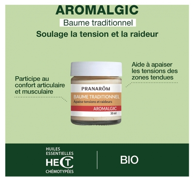 Pranarôm Aromalgic Baume Traditionnel Effet Chaud 30 ml