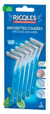 Ricqlès Brossettes Interdentaires Coudées Spéciales Molaires 6 Unités
