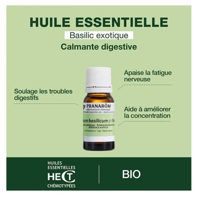 Pranarôm Basilic Exotique Ocimum Basilicum Bio 10 ml