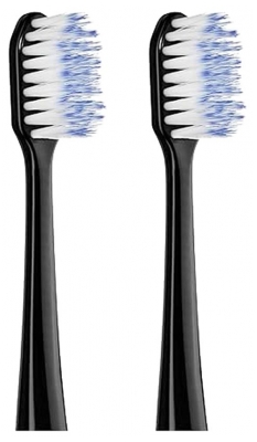 GUM Sonic Daily 2 Têtes de Brosse Souple 4110 - Couleur : Noir