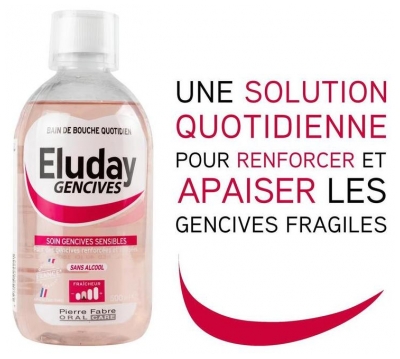 Pierre Fabre Oral Care Eluday Gencives Sensibles Bain de Bouche Quotidien 500 ml