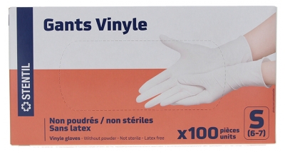 Stentil Gants Vinyle Non Poudrés Non Stériles 100 Gants