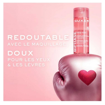 Nuxe Very rose Biphase Démaquillant Waterproof Yeux et Lèvres à l'Extrait de Rose 100 ml