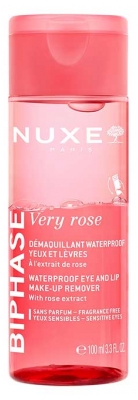 Nuxe Very rose Biphase Démaquillant Waterproof Yeux et Lèvres à l'Extrait de Rose 100 ml