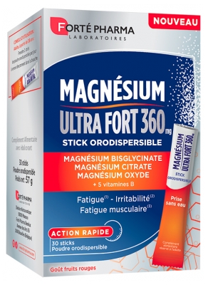 Forté Pharma Magnésium 360 mg Fatigue 20 Sticks Orodispersibles