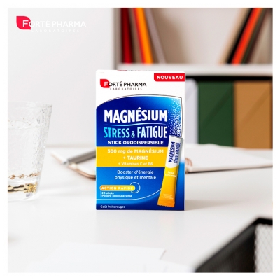 Forté Pharma Magnésium 300 mg Stress & Fatigue 20 Sticks Orodispersibles