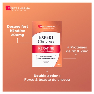 Forté Pharma Expert Cheveux Kératine 200 30 Comprimés