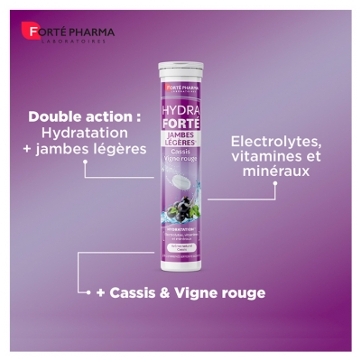 Forté Pharma Hydra Forté Jambes Légères 24 Unités Effervescentes