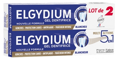 Elgydium Gel Dentifrice 5en1 Multi Actions Lot de 2 x 75 ml