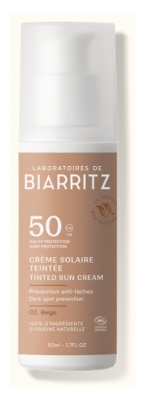 Laboratoires de Biarritz Crème Solaire Visage Teintée SPF50 Bio 50 ml - Teinte : Beige