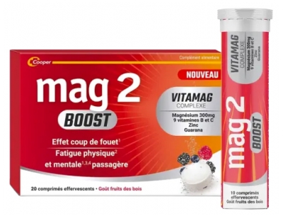 Mag 2 Boost Effet Coup de Fouet 20 Comprimés Effervescents