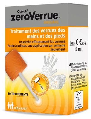 Mylan Objectif ZeroVerrue Traitement des Verrues Mains et Pieds 5 ml