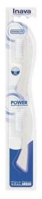 Inava Power Sensibilité 2 Têtes de Brosse de Rechange - Couleur : Blanc