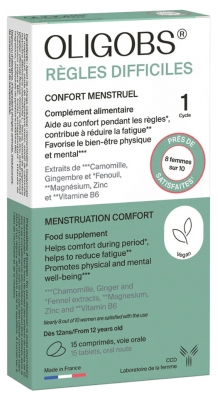 Laboratoire CCD Oligobs Règles Difficiles Confort Menstruel 1 Cycle