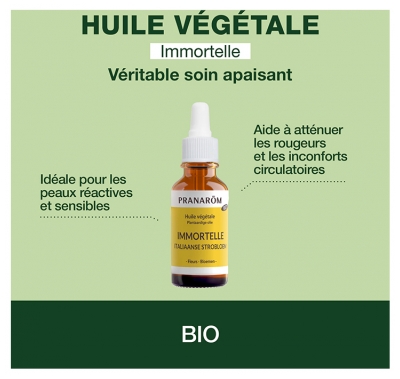 Pranarôm Huile Végétale Immortelle (Hélichryse) Fleurs Bio 30 ml