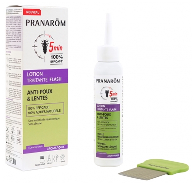 Pranarôm Aromapoux Lotion Traitante Flash 5 Minutes Anti-Poux & Lentes 100 ml