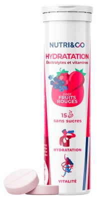 Nutri&Co Hydratation Électrolytes et Vitamines 15 Comprimés - Goût : Fruits Rouges