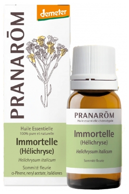 Pranarôm Huile Essentielle Immortelle - Helichrysum Italicum - Hélichryse Italienne Sommité Fleurie Hect 2 ml