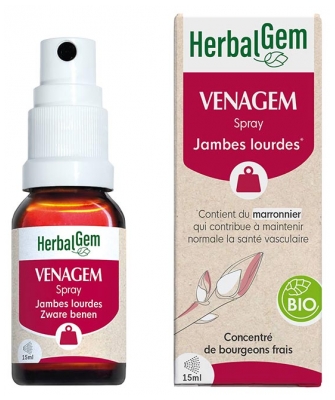 HerbalGem Venagem Concentré de Bourgeons Frais Spray Bio 15 ml