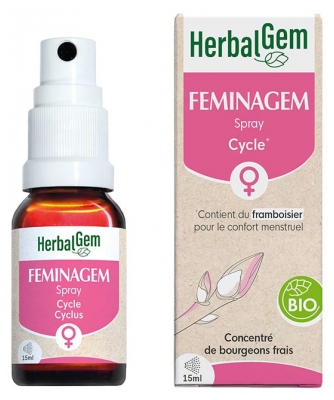 HerbalGem Feminagem Cycle Concentré de Bourgeons Frais Spray Bio 15 ml