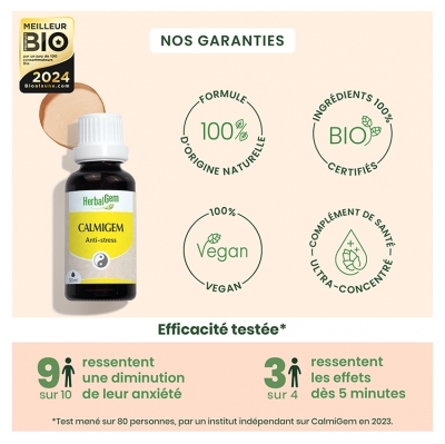 HerbalGem Calmigem Concentré de Bourgeons Frais Bio 30 ml 