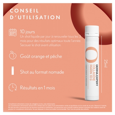 Oenobiol Derma Expert Collagène Marin 10 g 10 Unités Liquides