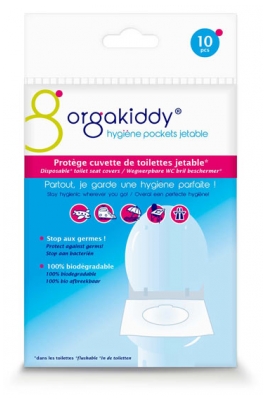 Orgakiddy Protège Cuvette de Toilettes Jetable 10 Protections